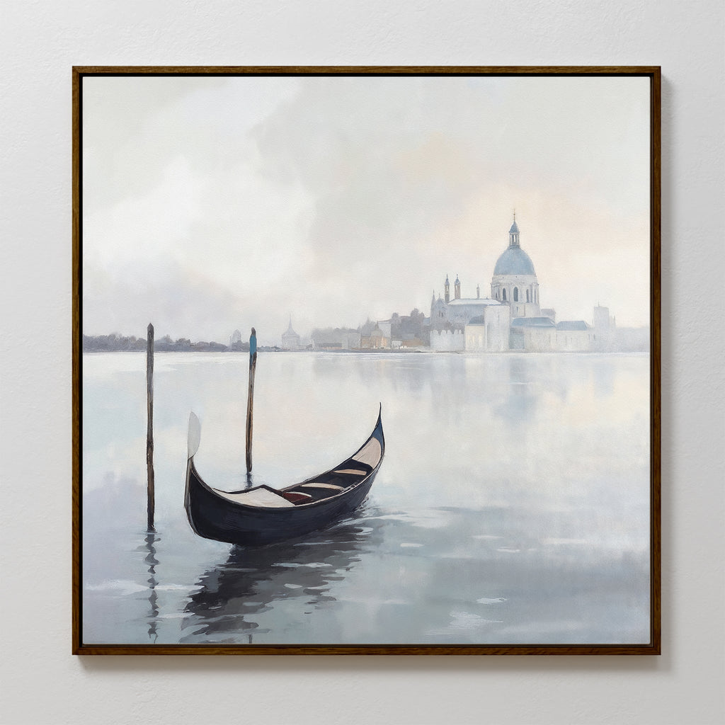 Whispers of Venice Canvas Print – blue vintage canvas wall art print by Aspire Prints