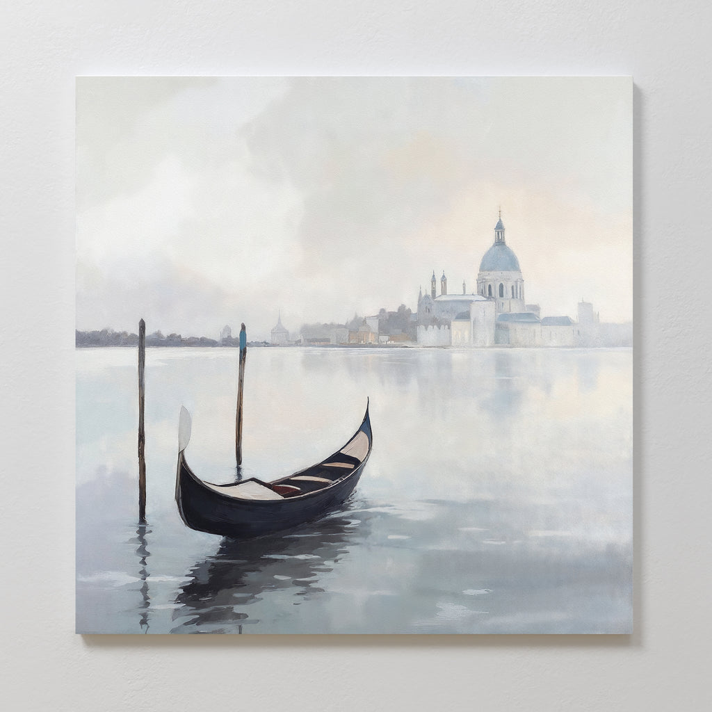Whispers of Venice Canvas Print – blue vintage canvas wall art print by Aspire Prints