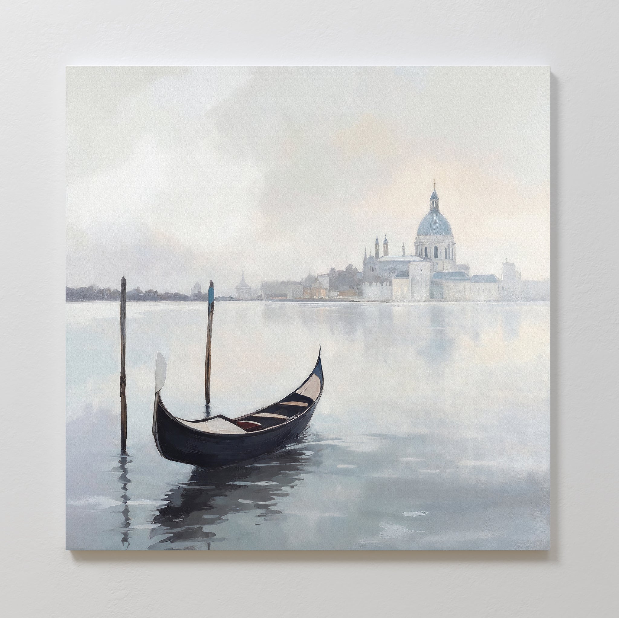 Whispers of Venice Canvas Print – blue vintage canvas wall art print by Aspire Prints