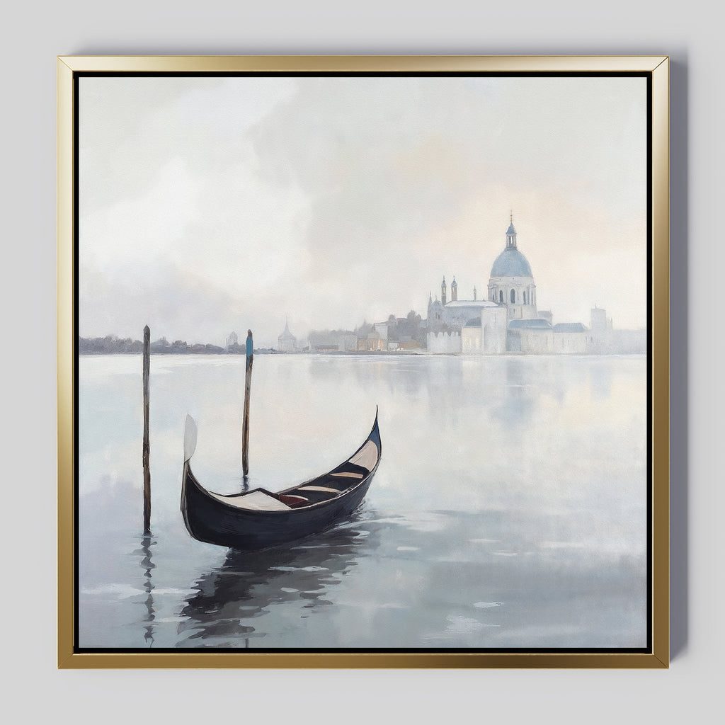 Whispers of Venice Canvas Print – blue vintage canvas wall art print by Aspire Prints