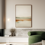 Whispers of the Meadow – beige and white landscape canvas wall art print by Aspire Prints