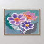 Petals in Bloom Reverie – blush pink botanical canvas wall art print by Aspire Prints