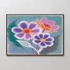 Petals in Bloom Reverie – blush pink botanical canvas wall art print by Aspire Prints