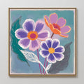 Coral Bloom Symphony – blush pink botanical canvas wall art print by Aspire Prints
