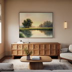 Wanderer's Path – green vintage canvas wall art print by Aspire Prints