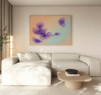 Whispers in Lavender – blush pink botanical canvas wall art print by Aspire Prints