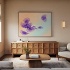 Whispers in Lavender – blush pink botanical canvas wall art print by Aspire Prints