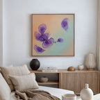 Whispers in Lavender – blush pink botanical canvas wall art print by Aspire Prints