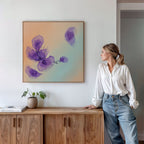 Whispers in Lavender – blush pink botanical canvas wall art print by Aspire Prints