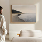 Hush of the Northern Tide – neutral-toned coastal canvas wall art print by Aspire Prints