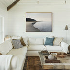 Hush of the Northern Tide – neutral-toned coastal canvas wall art print by Aspire Prints