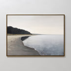 Hush of the Northern Tide – neutral-toned coastal canvas wall art print by Aspire Prints