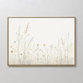 Whispers of the Meadow Canvas Print – beige and white botanical canvas wall art print by Aspire Prints