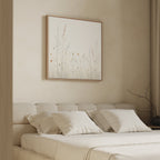 Whispers in Bloom Canvas Print – beige and white botanical canvas wall art print by Aspire Prints