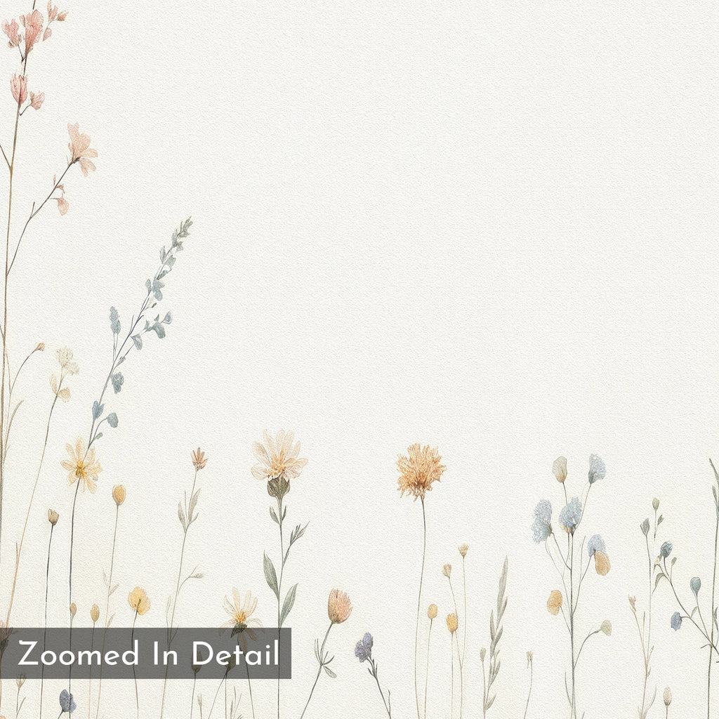 Whispers in Bloom Canvas Print – beige and white botanical canvas wall art print by Aspire Prints