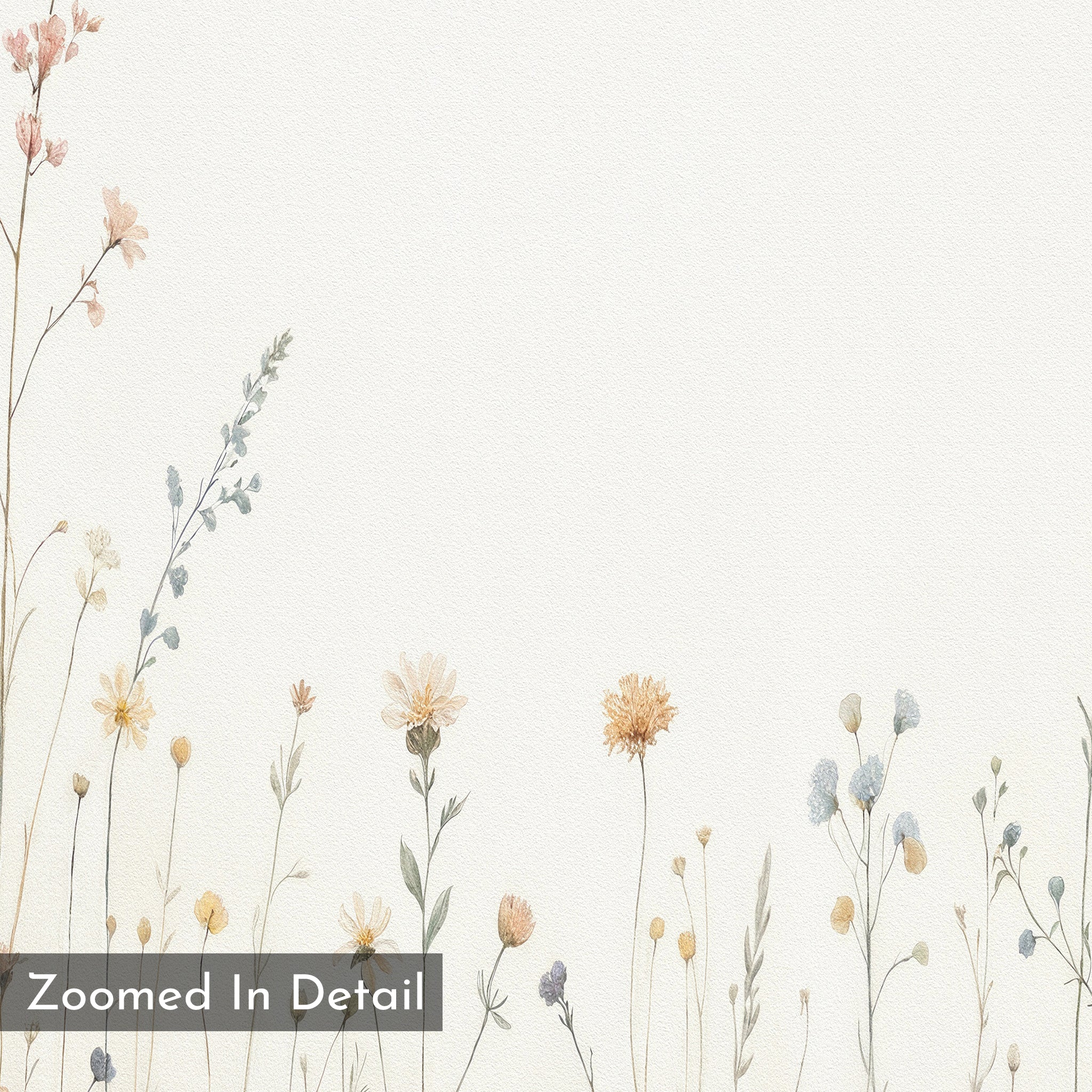 Whispers in Bloom Canvas Print – beige and white botanical canvas wall art print by Aspire Prints