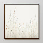 Whispers in Bloom Canvas Print – beige and white botanical canvas wall art print by Aspire Prints