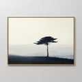 Whispers of the Bending Pine – neutral-toned botanical canvas wall art print by Aspire Prints