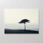 Whispers of the Bending Pine – neutral-toned botanical canvas wall art print by Aspire Prints