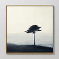 Whispers of the Bending Pine – neutral-toned botanical canvas wall art print by Aspire Prints