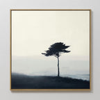 Whispers of the Bending Pine – neutral-toned botanical canvas wall art print by Aspire Prints