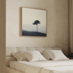 Whispers of the Bending Pine – neutral-toned botanical canvas wall art print by Aspire Prints