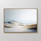 Whisper of the Frozen Plains – beige and white landscape canvas wall art print by Aspire Prints