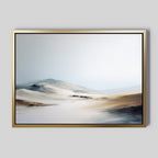 Whisper of the Frozen Plains – beige and white landscape canvas wall art print by Aspire Prints
