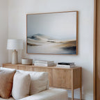 Whisper of the Frozen Plains – beige and white landscape canvas wall art print by Aspire Prints