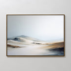 Whisper of the Frozen Plains – beige and white landscape canvas wall art print by Aspire Prints