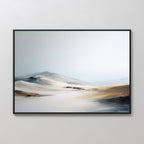 Whisper of the Frozen Plains – beige and white landscape canvas wall art print by Aspire Prints