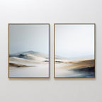 Whispers of the Frostlands – Set of 2 Canvas Prints set of 2 – beige and white landscape canvas wall art by Aspire Prints