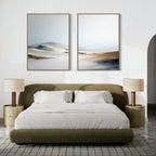 Whispers of the Frostlands – Set of 2 Canvas Prints set of 2 – beige and white landscape canvas wall art by Aspire Prints