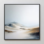 Whispers of the Frostfields Canvas Print – beige and white landscape canvas wall art print by Aspire Prints