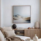 Whispers of the Frostfields Canvas Print – beige and white landscape canvas wall art print by Aspire Prints