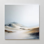 Whispers of the Frostfields Canvas Print – beige and white landscape canvas wall art print by Aspire Prints