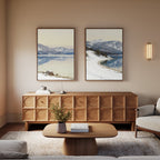 Glacial Hush – Set of 2 Canvas Prints set of 2 – blue vintage canvas wall art by Aspire Prints