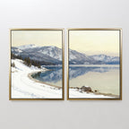 Glacial Hush – Set of 2 Canvas Prints set of 2 – blue vintage canvas wall art by Aspire Prints