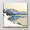 Whispers on Frozen Water Canvas Print – blue vintage canvas wall art print by Aspire Prints