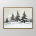 Whispers of the Frostwood Canvas Print – green vintage canvas wall art print by Aspire Prints
