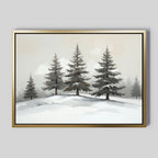 Whispers of the Frostwood Canvas Print – green vintage canvas wall art print by Aspire Prints