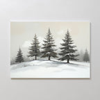 Whispers of the Frostwood Canvas Print – green vintage canvas wall art print by Aspire Prints