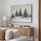 Whispers of the Frostwood Canvas Print – green vintage canvas wall art print by Aspire Prints
