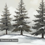 Whispers of the Frostwood Canvas Print – green vintage canvas wall art print by Aspire Prints