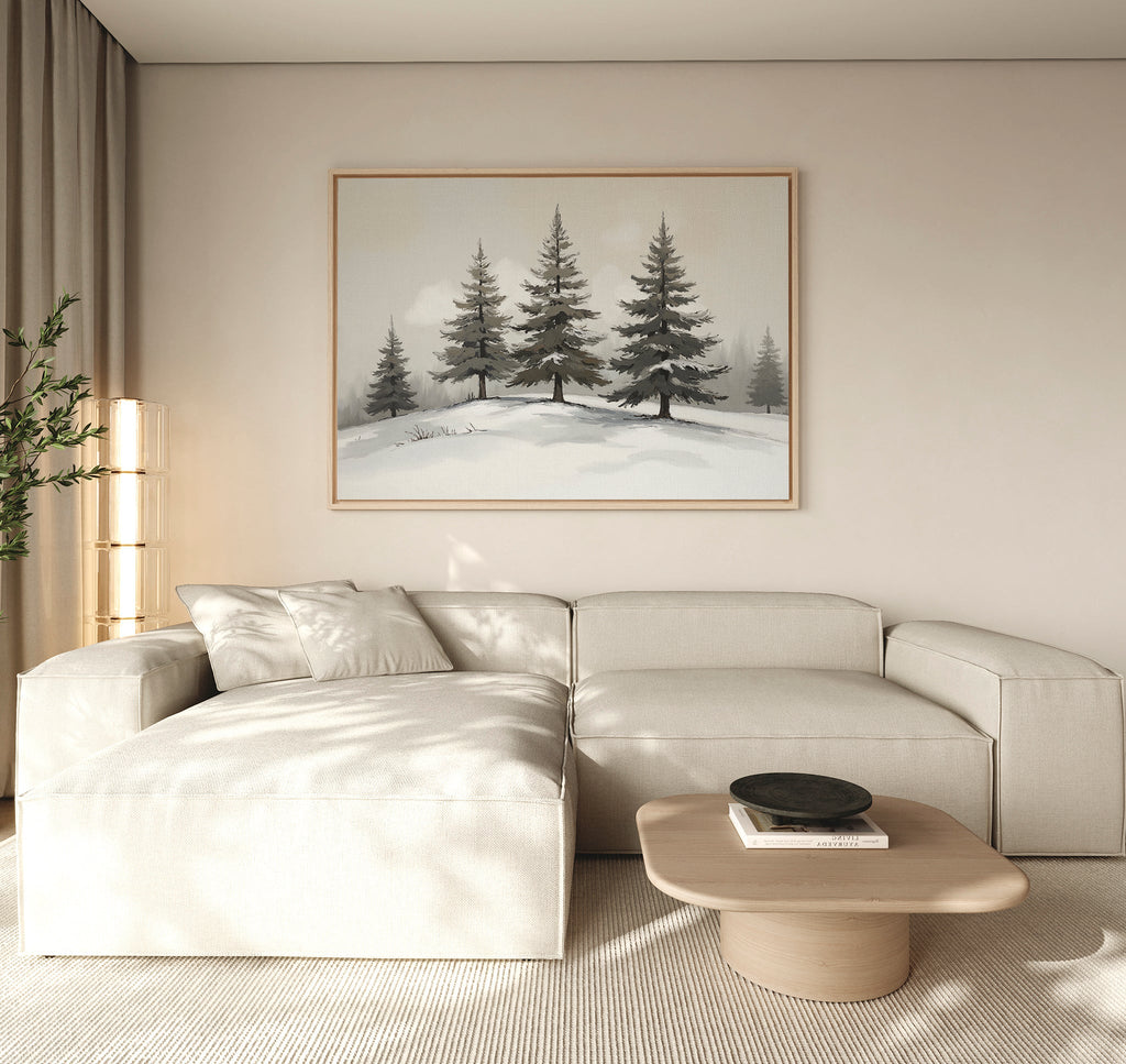 Whispers of the Frostwood Canvas Print – green vintage canvas wall art print by Aspire Prints
