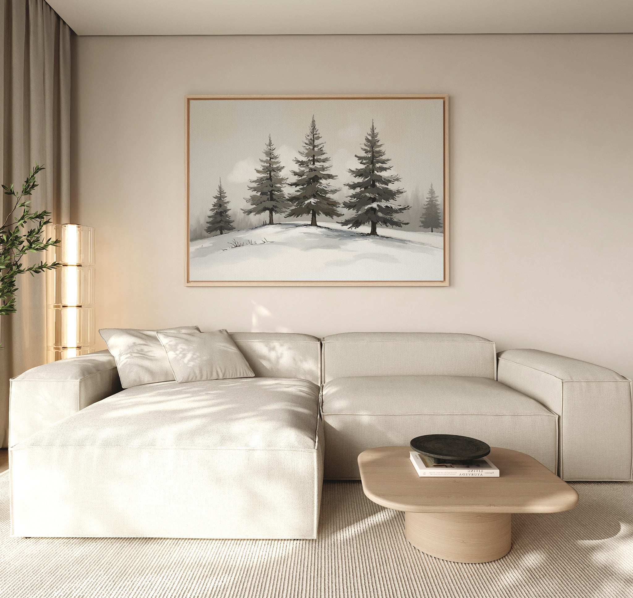 Whispers of the Frostwood Canvas Print – green vintage canvas wall art print by Aspire Prints