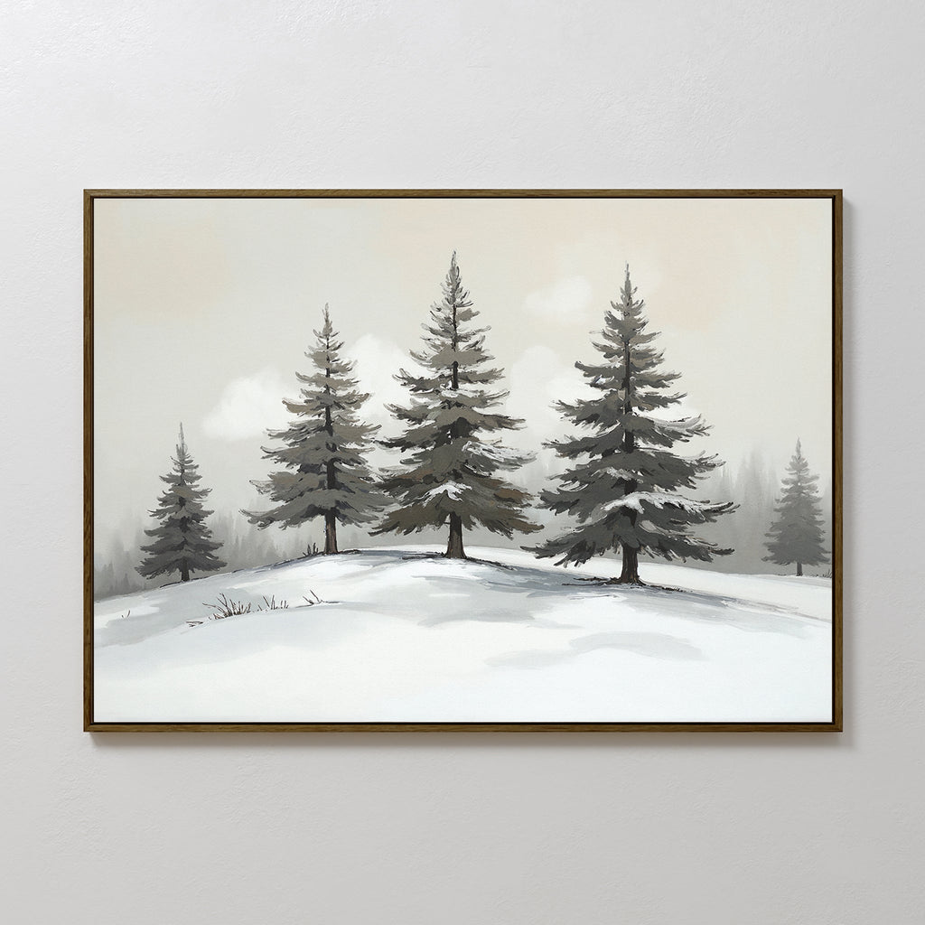 Whispers of the Frostwood Canvas Print – green vintage canvas wall art print by Aspire Prints