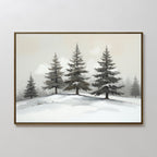Whispers of the Frostwood Canvas Print – green vintage canvas wall art print by Aspire Prints