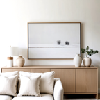 Whisper of the Frostwood Canvas Print – beige and white vintage canvas wall art print by Aspire Prints