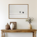 Whisper of the Frostwood Canvas Print – beige and white vintage canvas wall art print by Aspire Prints